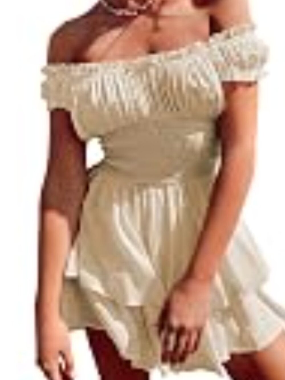 NWT - Fixmatti - Off the Shoulder Romper Color: Peach SIZE: M